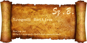 Szegedi Bettina névjegykártya